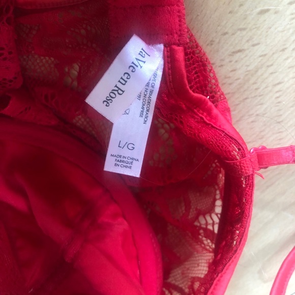 💋🌹 Sexy Babydoll Red Lace Seductive Lingerie La Vie En Rose - Picture 8 of 11